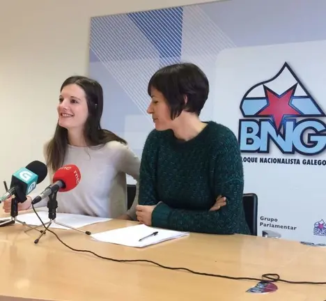 Olalla Rodil e Ana Pont&oacute;n. BNG. Europapress