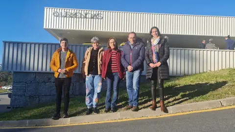 Os membros do BNG, Lu&iacute;s P&eacute;rez, Amparo Cerecedo, Rosana P&eacute;rez, Balbino Gonz&aacute;lez e Raquel Su&aacute;rez
